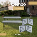 Combo de 4 Mesas Plegables Blancas 180 (Siena)