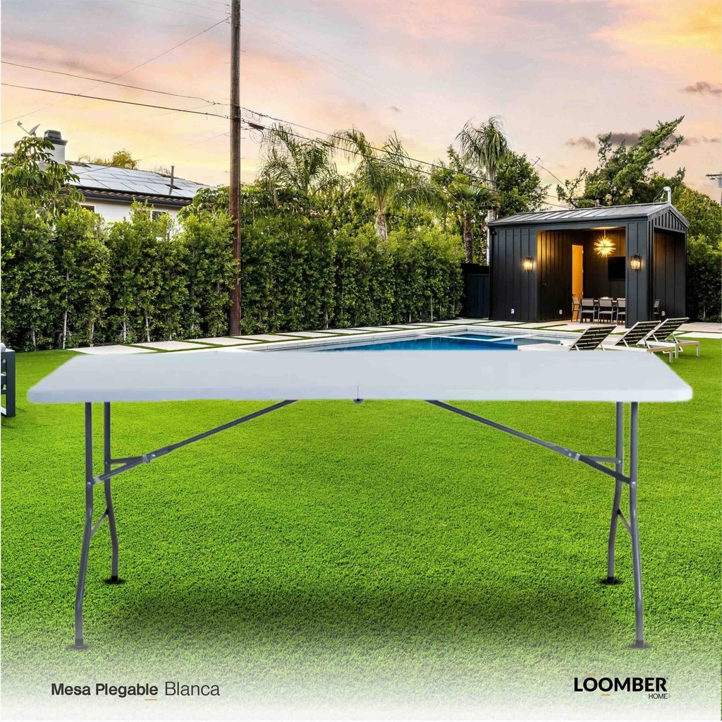 Mesa Plegable Blanca 180 (Roma)