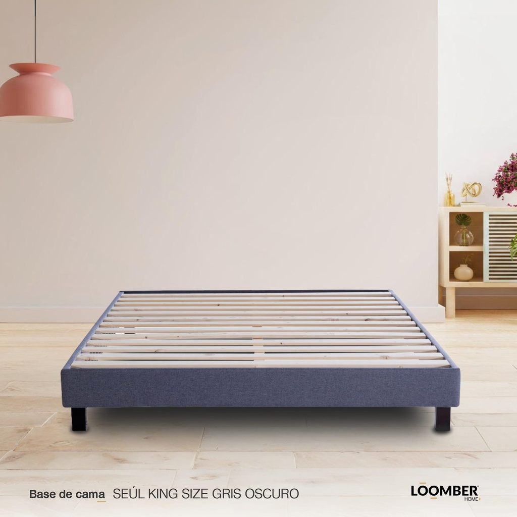 Base de Cama Seúl King Size Gris Oscuro