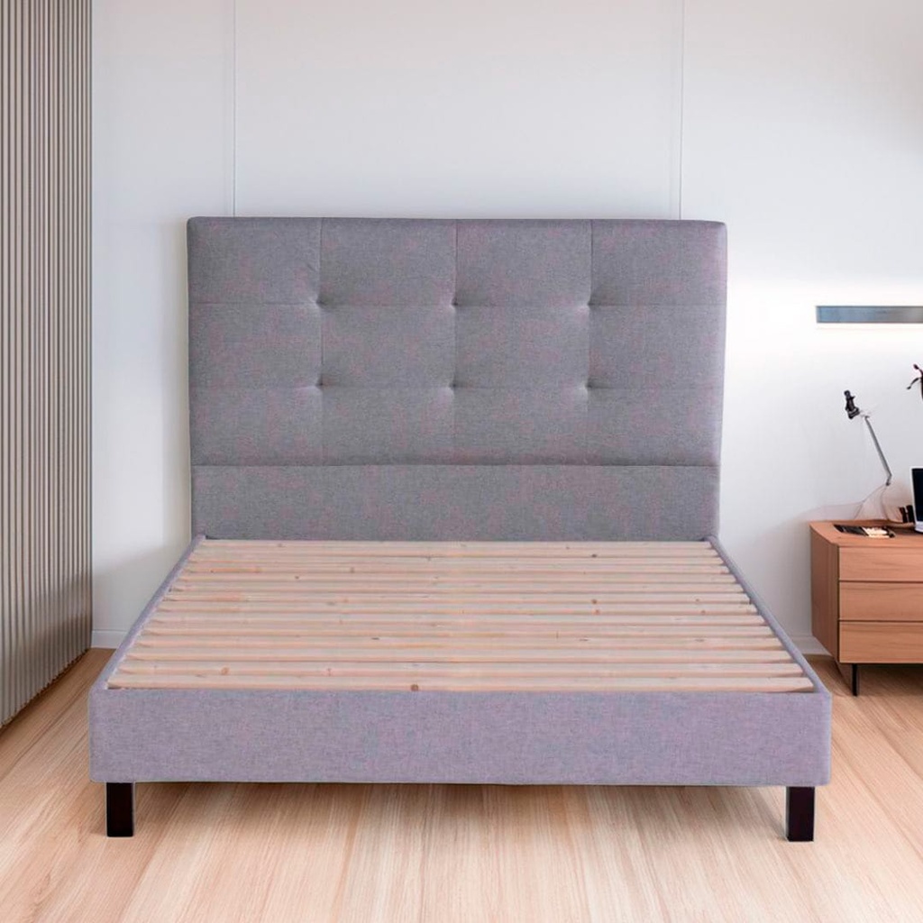 Cama Berlín Individual Gris Claro