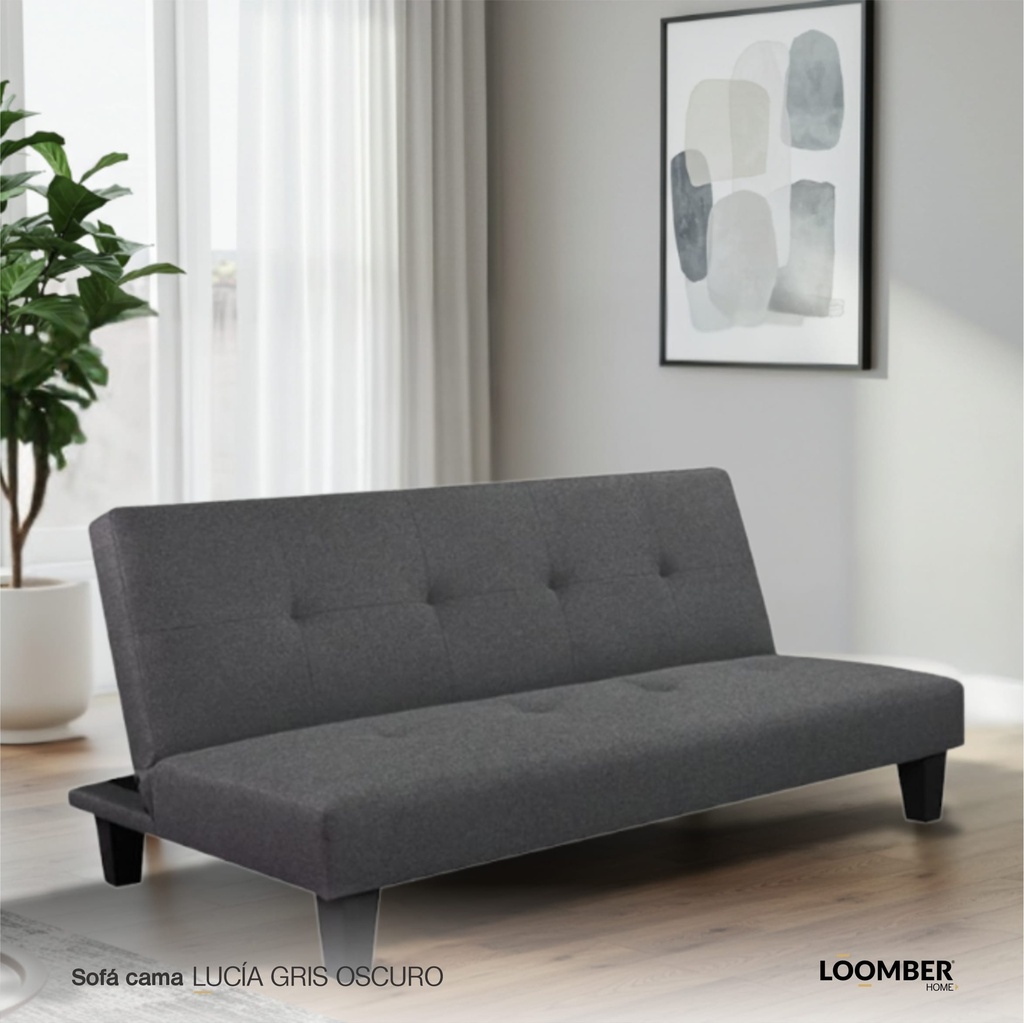 Sofá Cama Lucía Gris Oscuro