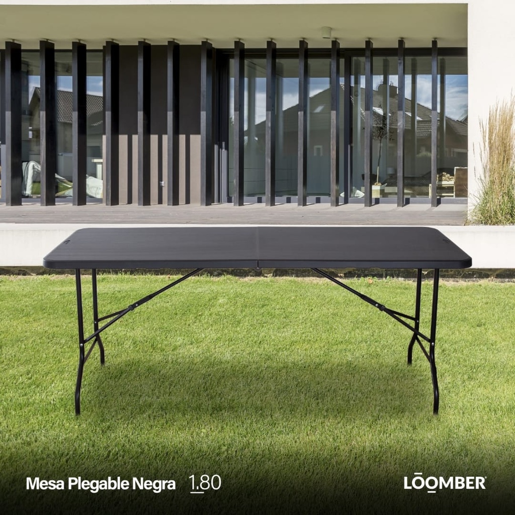 Mesa Plegable Negra 180 Siena Betterware