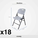 Combo 18 sillas plegables blancas  (JM-X53)