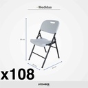 Combo 108 sillas plegables blancas  (JM-X53)