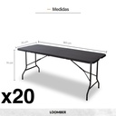 Combo 20 mesas plegables negras (Verona)