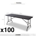 Combo 100 mesas plegables negras (Verona)