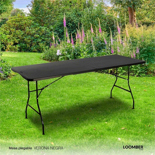 [2000020] Mesa Plegable Negra 180 Verona