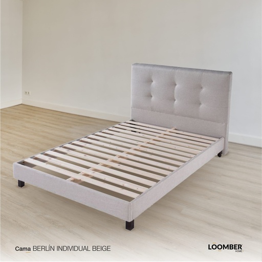 [1000045] Cama Berlín Individual Beige