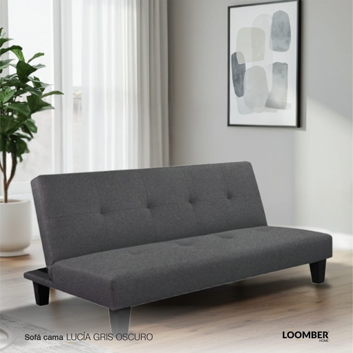 [1000066] Sofá Cama Lucía Gris Oscuro