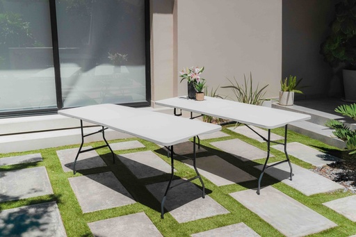 [9900021] Paquete de 2 Mesas Plegables Blancas 180 (Verona)