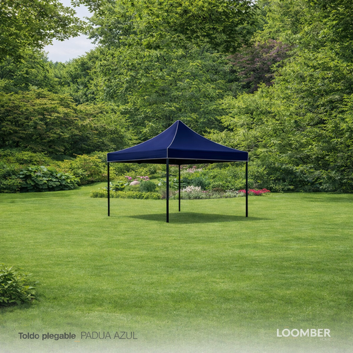 [2000097] Toldo Plegable Loomber Padua azul 3x3